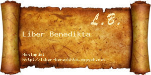 Liber Benedikta névjegykártya